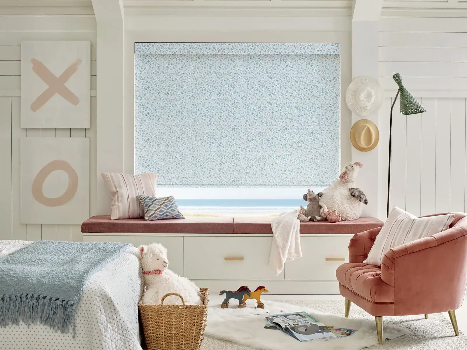 Design Studio Roller Shades Rol Floralstamp Kids Room